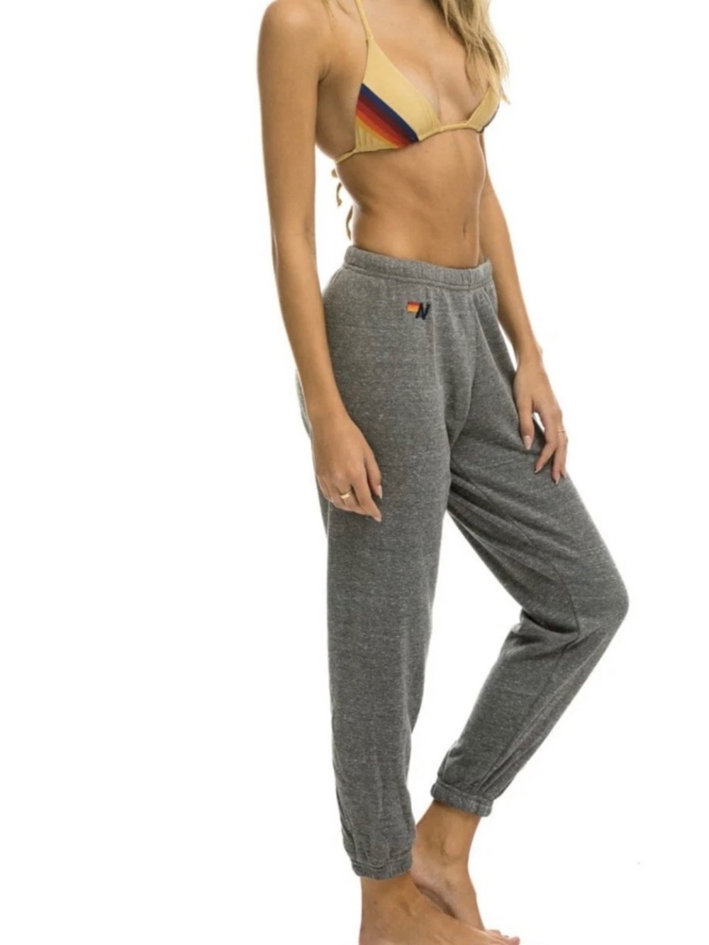 Aviator nation women’s gray bolt sweatpants brand new size small